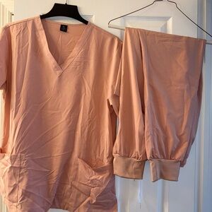 Light pink scrub set